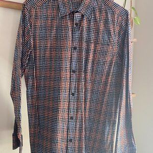 NEW Men's Perry Ellis patterned l/s button down shirt